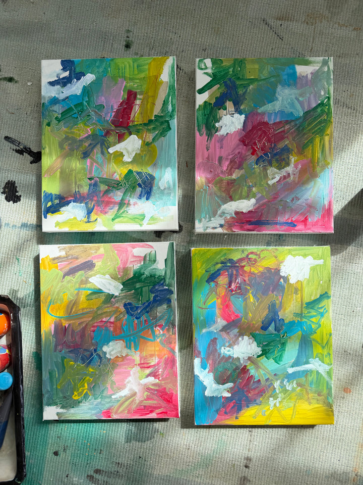 Letting go; set of 4