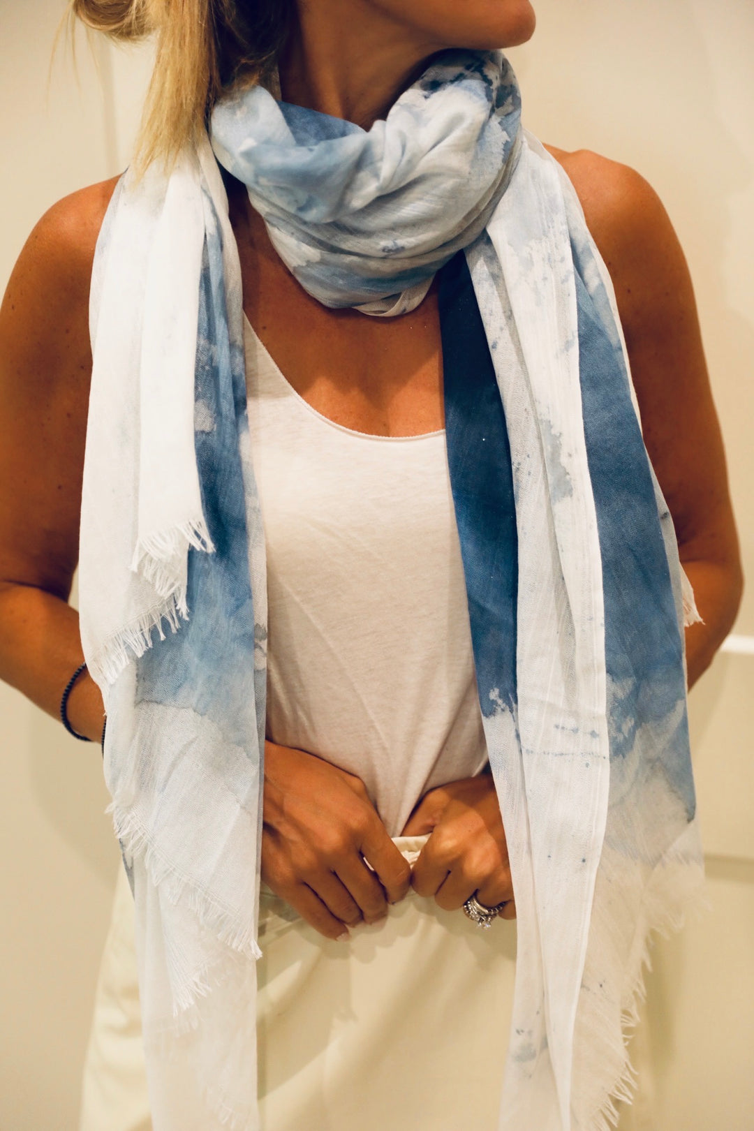 hand painted scarf