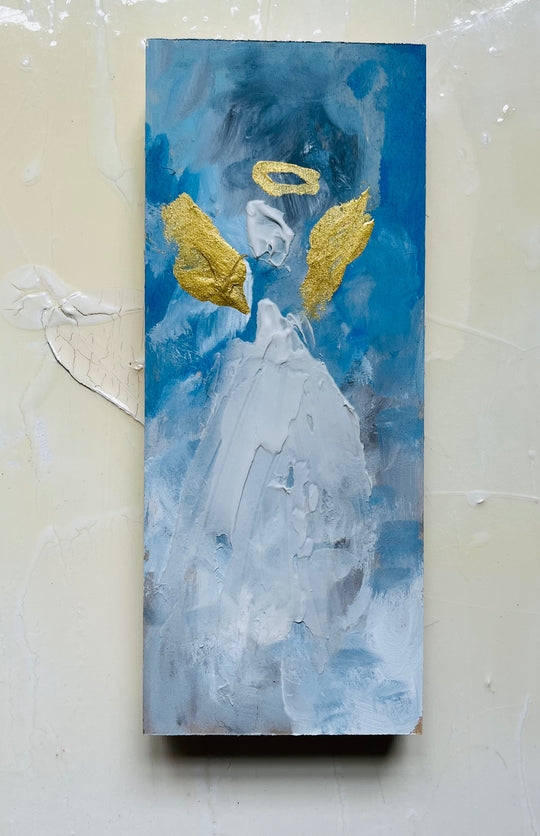 4x12 Angels on Wood Block